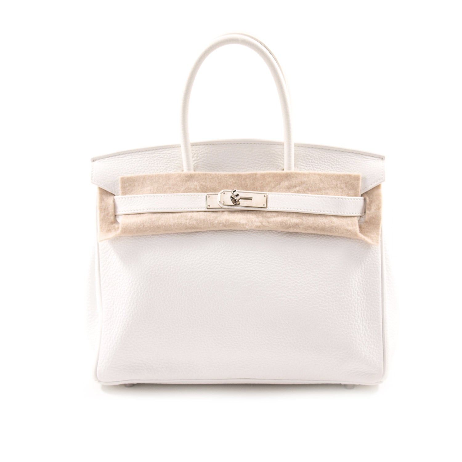 Hermès White Clemence Birkin 30 QGB0Q20JWB011