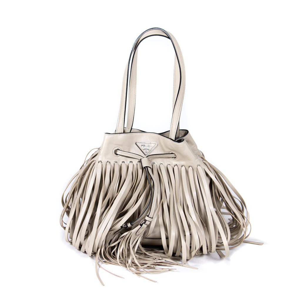 Shop authentic Prada Fringes Bucket Bag at revogue for just USD 600.00