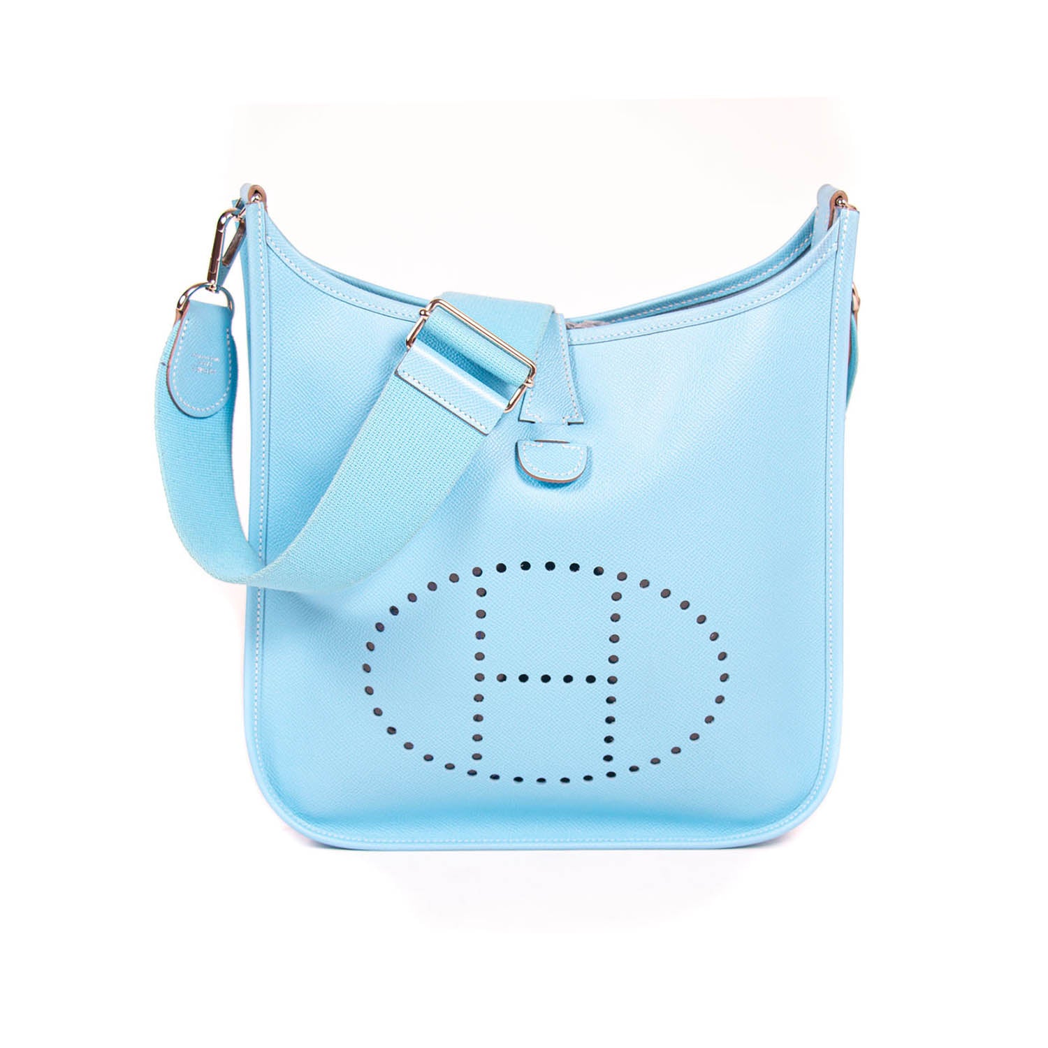 Hermes Blue Electric Togo Leather Evelyne III PM Bag at 1stDibs