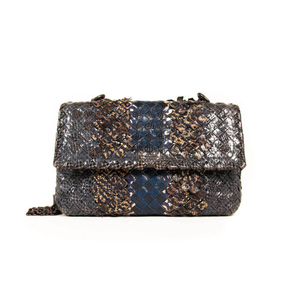 BOTTEGA VENETA Intrecciato Nappa Small Snake Skin Bag – Encore