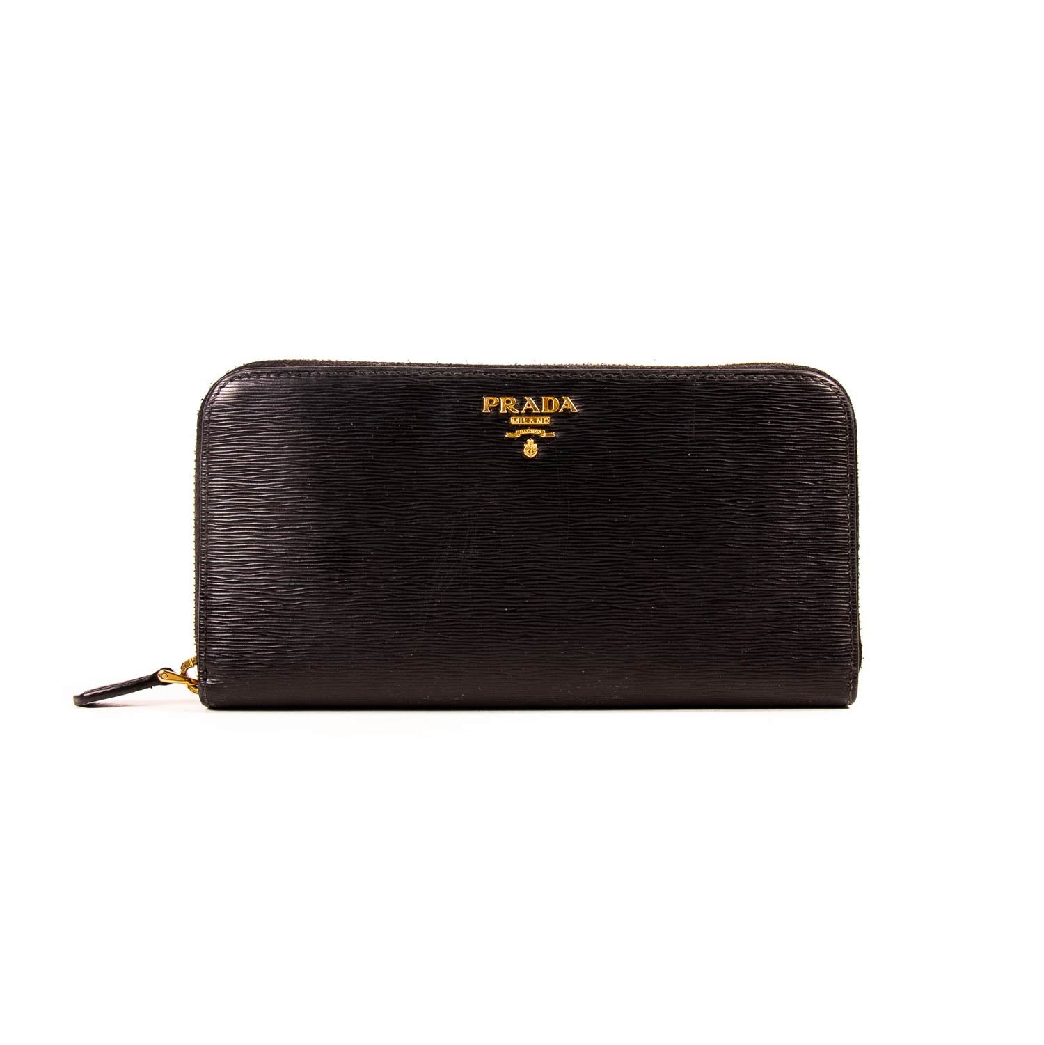 Prada saffiano discount cuir leather wallet