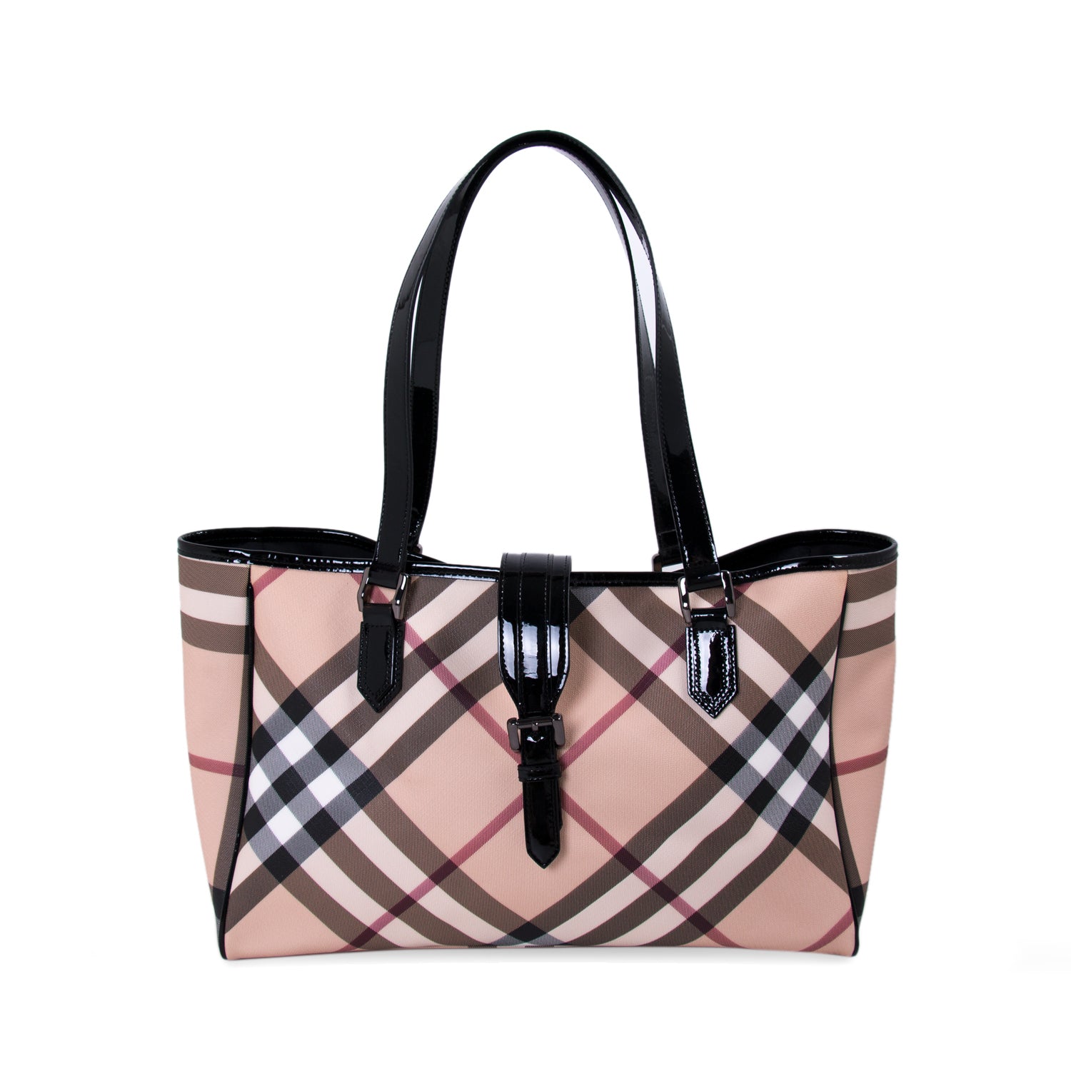 Brown Burberry Wool Supernova Check Handbag – Designer Revival