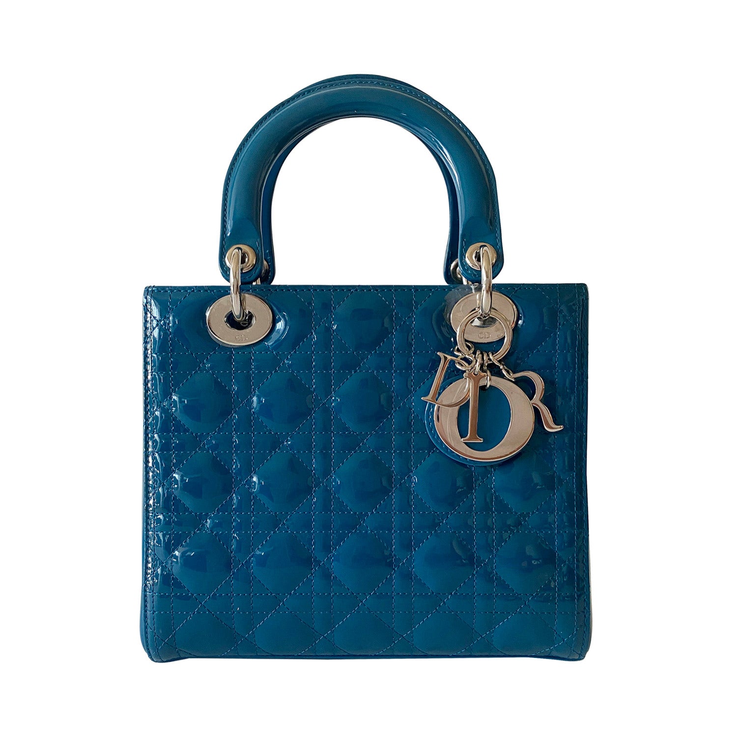 Christian Dior Blue Oblique Canvas Mini Dior Saddle Bag - Yoogi's