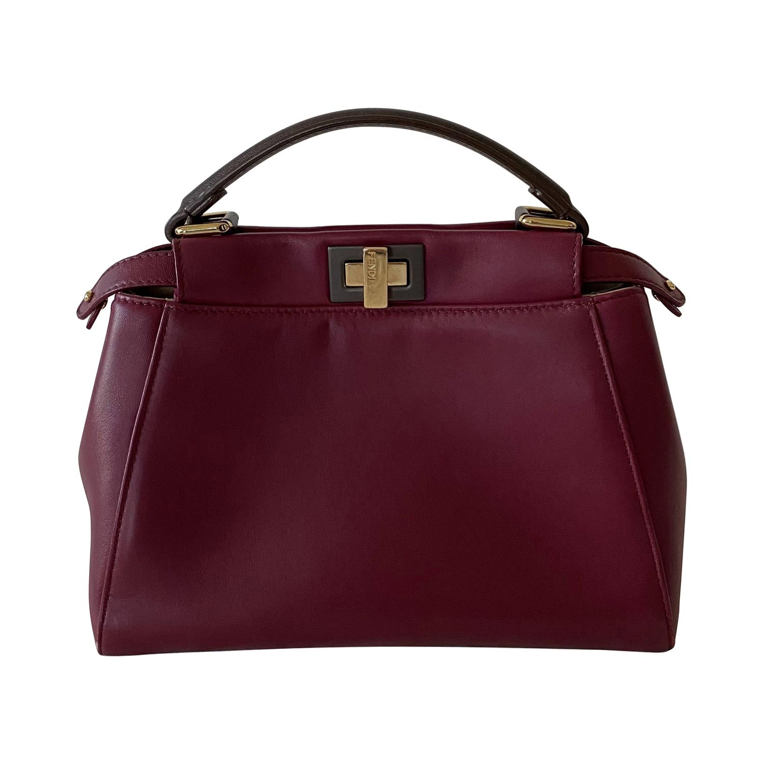 Fendi peekaboo mini bag bordeaux  Fendi peekaboo mini, Fendi bag