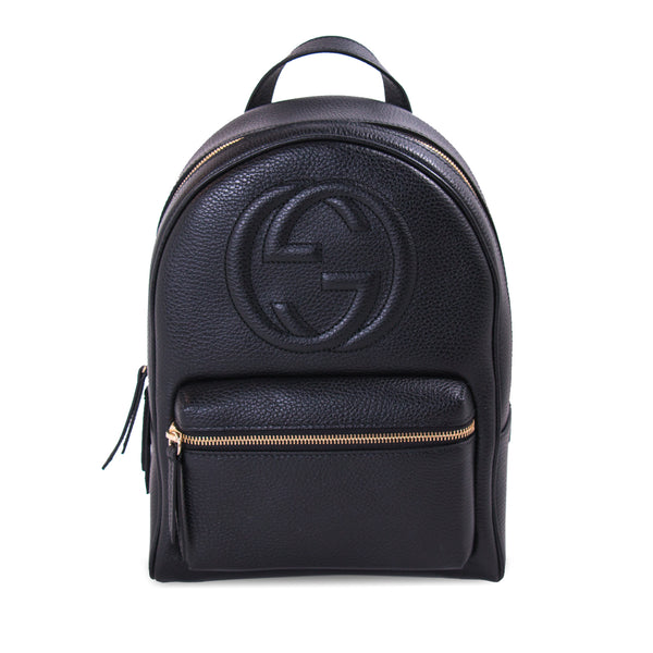 Shop authentic Gucci Soho Textured Leather Backpack at revogue for