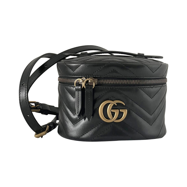 Shop authentic Gucci GG Marmont Matelass Round Backpack at