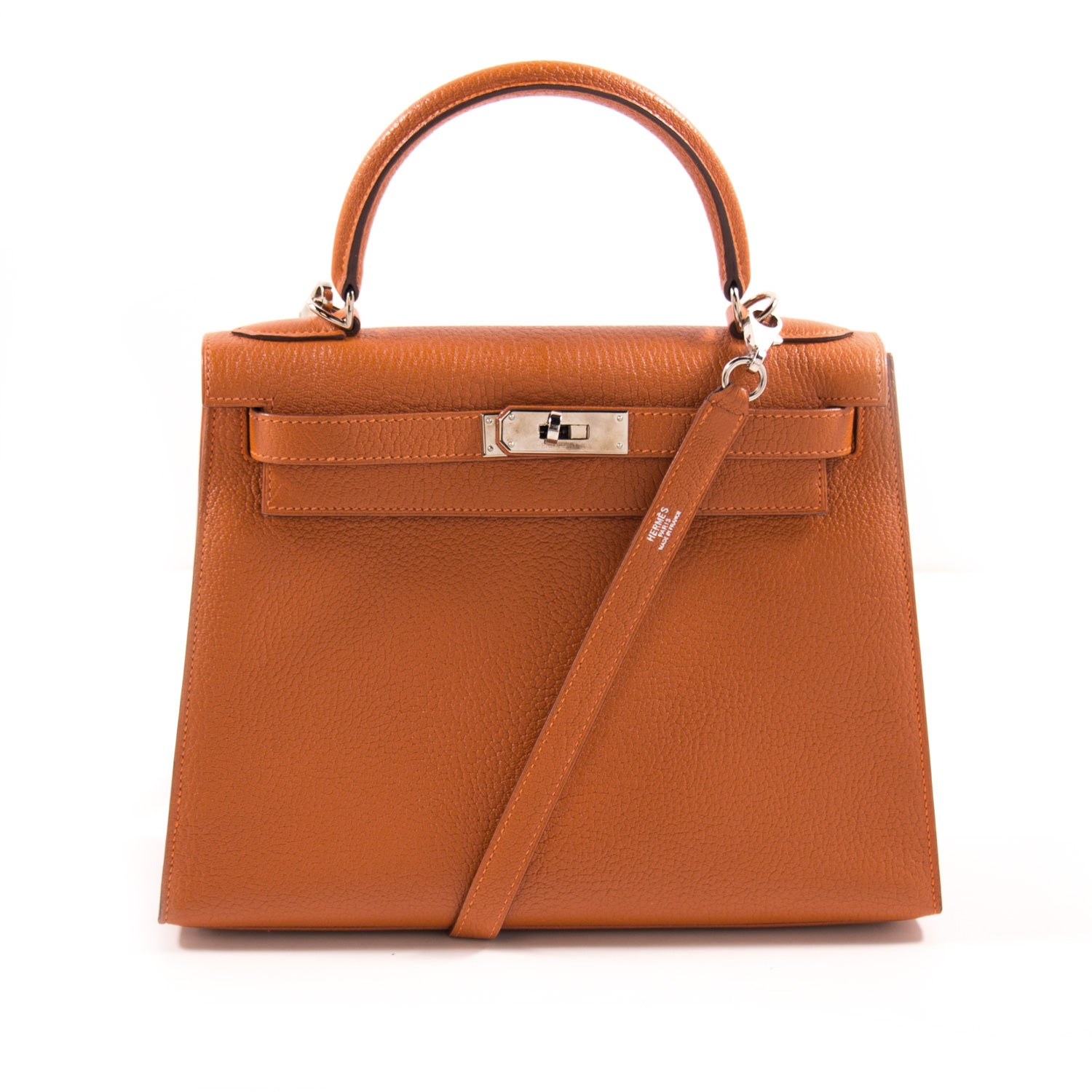 Hermes Orange Epsom Leather Gold Hardware Kelly Sellier 32 Bag Hermes