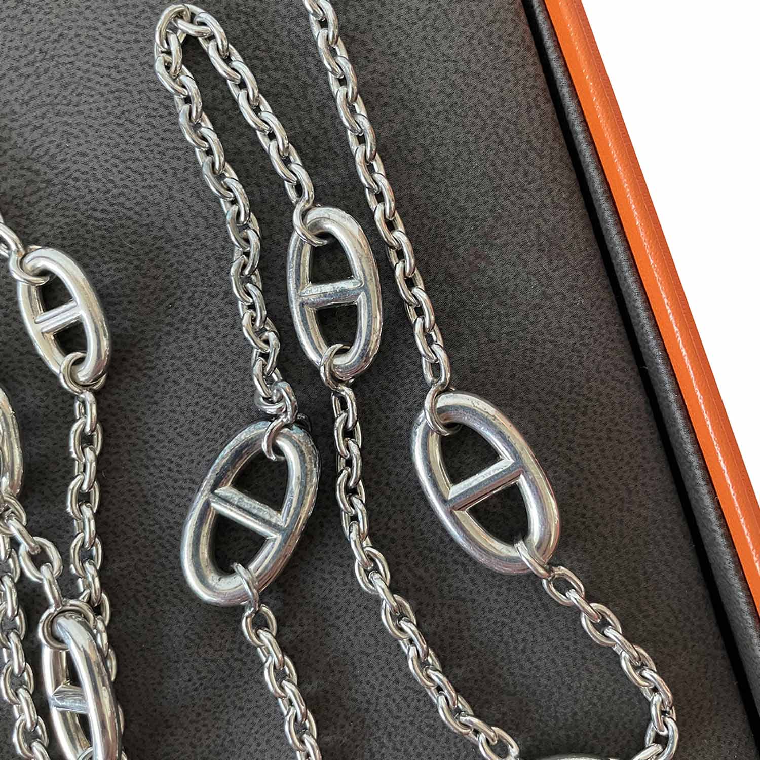 Shop authentic Hermès Farandole Chaine D'Ancre Necklace at revogue for ...