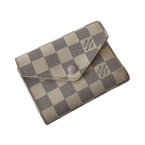 Louis Vuitton Damier Azur Rose Ballerine Victorine Wallet - modaselle