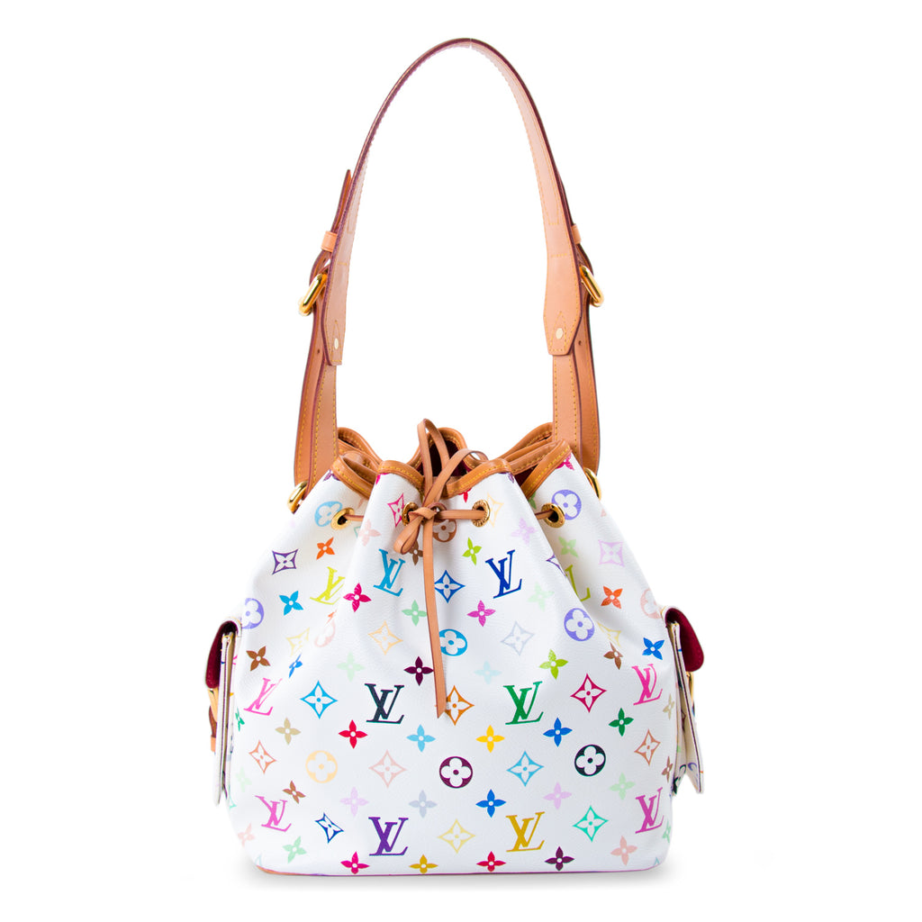 Louis Vuitton Multicolore White Murakami Petit Noe Bucket Bag