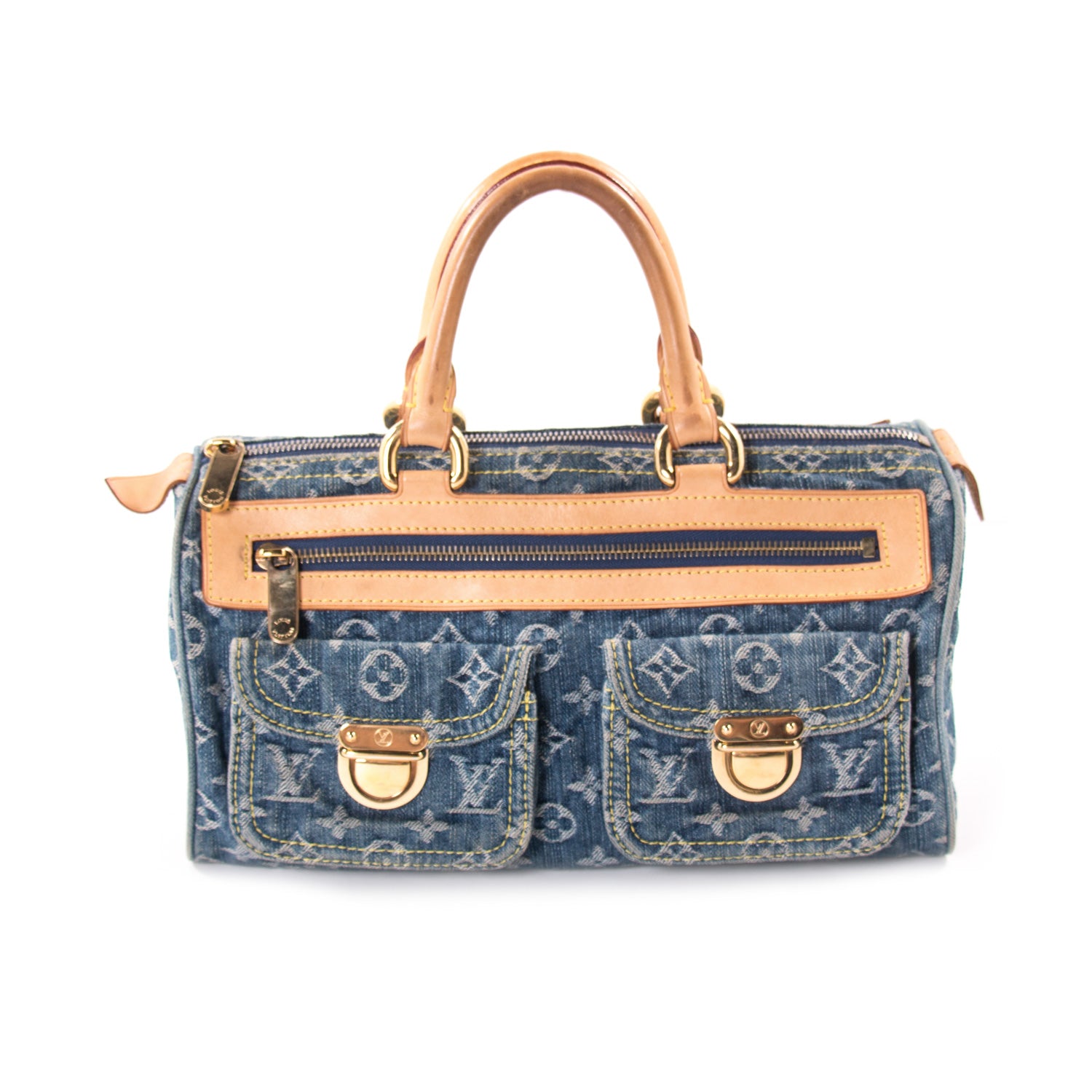 Louis vuitton discount blue denim bag