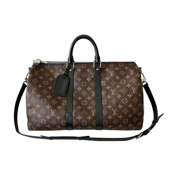 Louis Vuitton Monogram Macassar Keepall Bandoulière 45