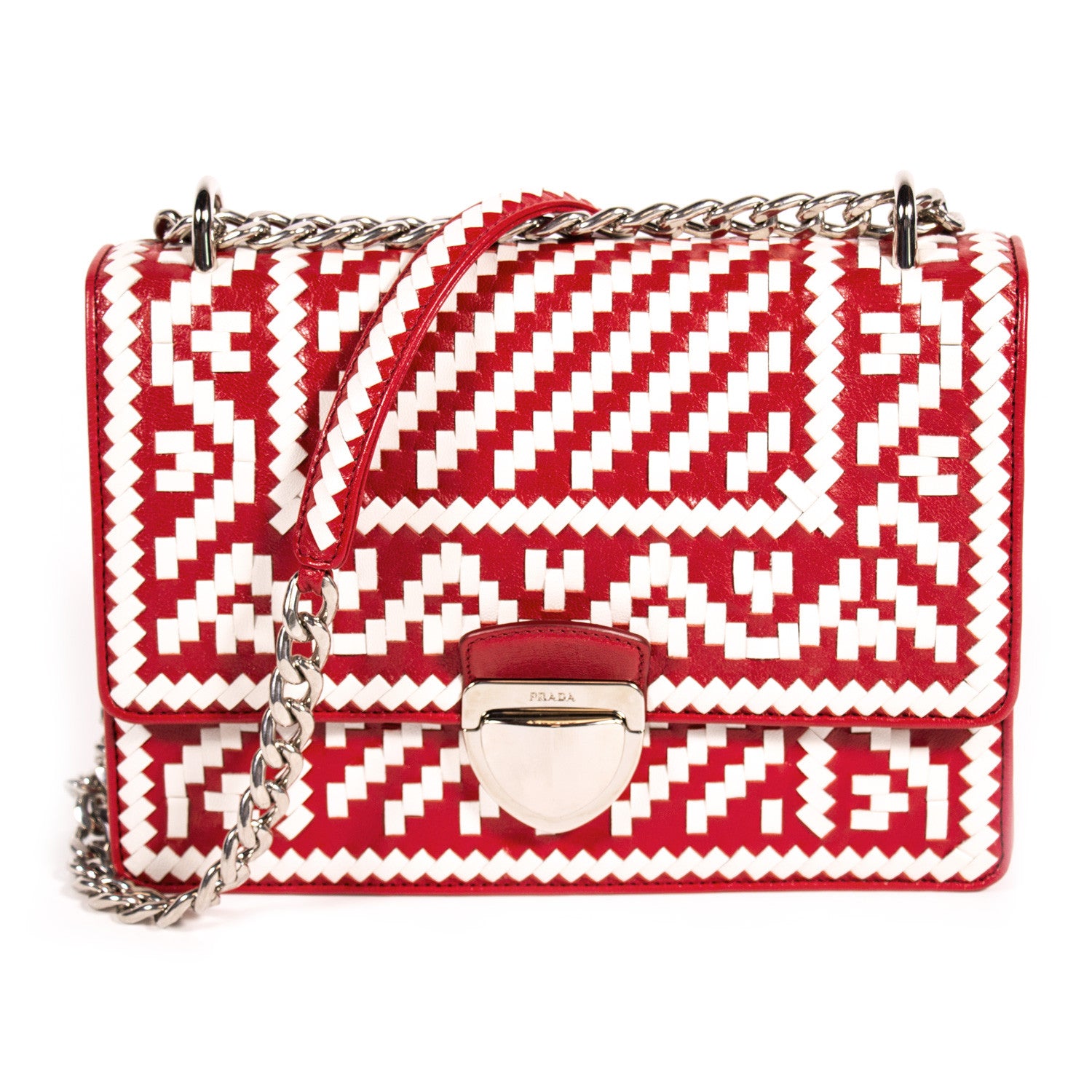 Clutch Prada Woven Madras Multicolor Original - FJW526