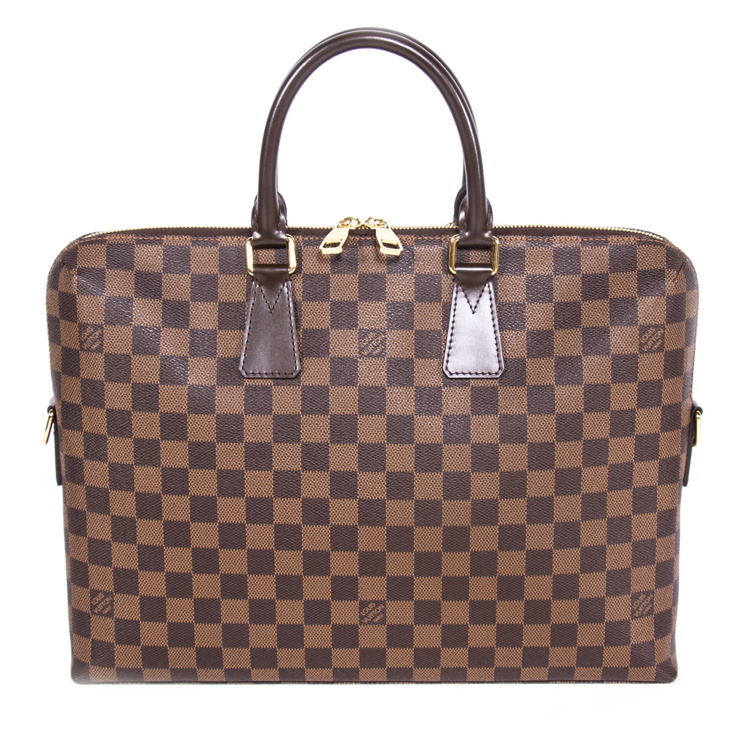 Louis Vuitton Porte-Documents Jour Damier Ebene Brown in Canvas with  Gold-tone - US