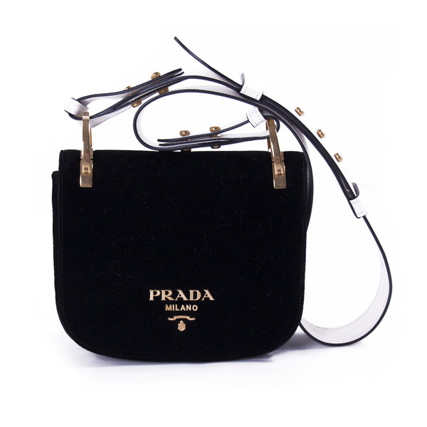 Prada Pionniere Velvet Saddle Bag